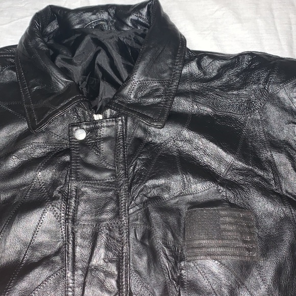 Vintage Black Leather Jacket - Picture 4 of 9